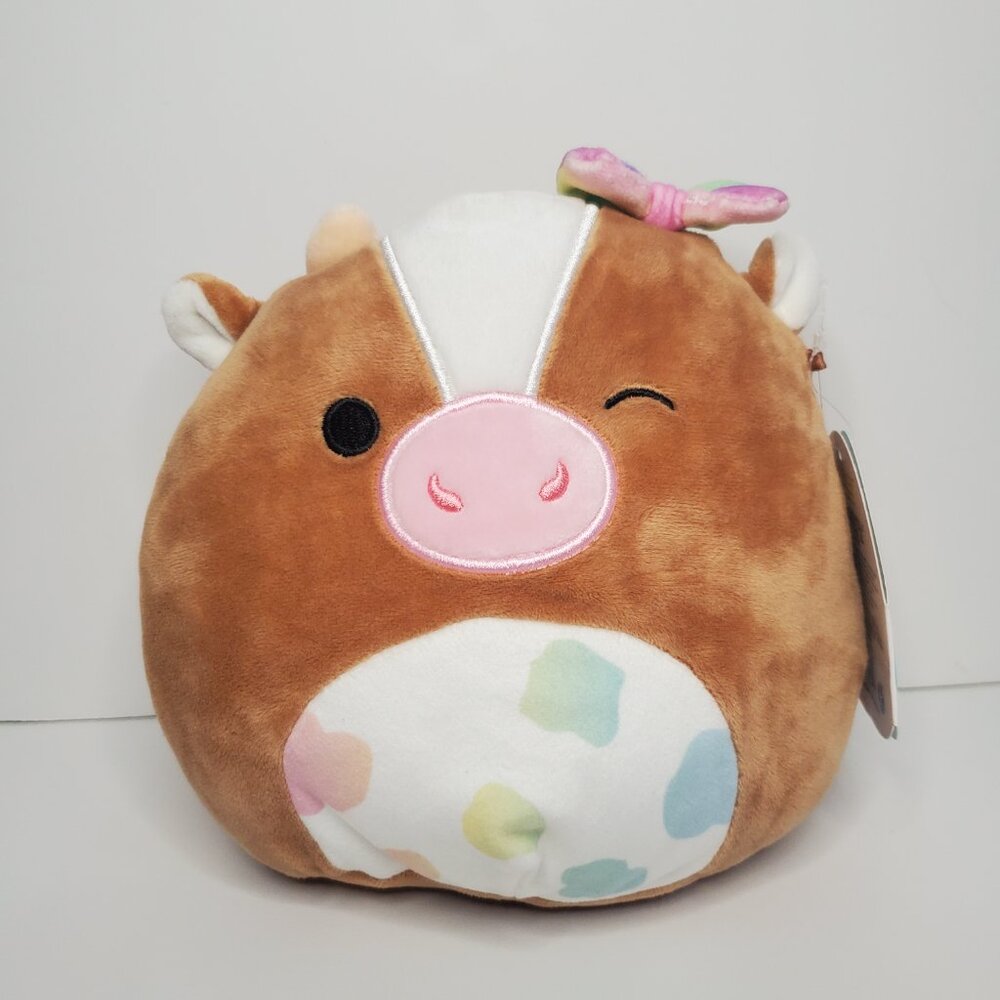 NWT Squishmallows Official Kellytoy 7.5 Inch Griella Cow